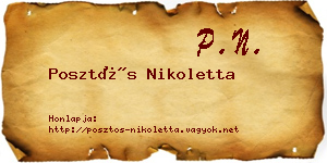 Posztós Nikoletta névjegykártya