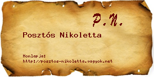 Posztós Nikoletta névjegykártya